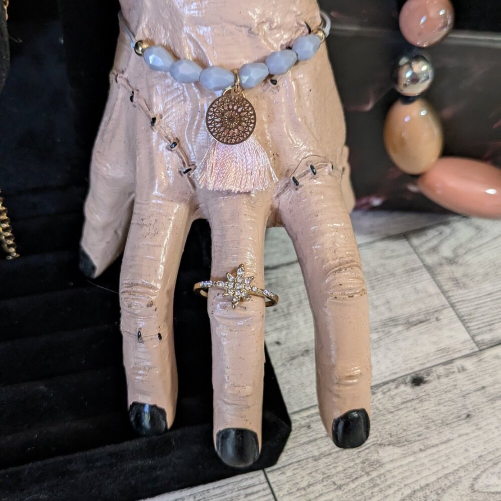 Fashion Jewelry Set: 2 Necklaces, 2 Bracelets, and a Ring - Picture 3 of 6